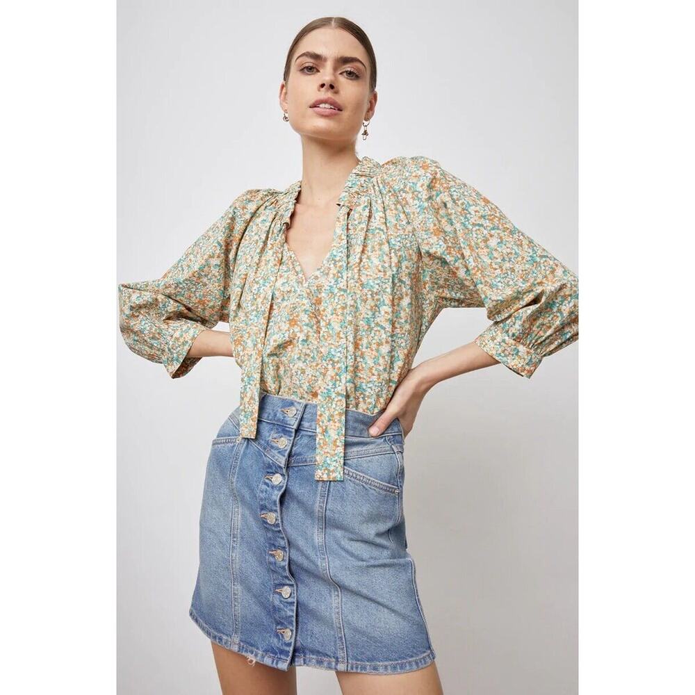 RAILS Amal Floral Blouse Small Long Sleeve Multi Top - Picture 5 of 13